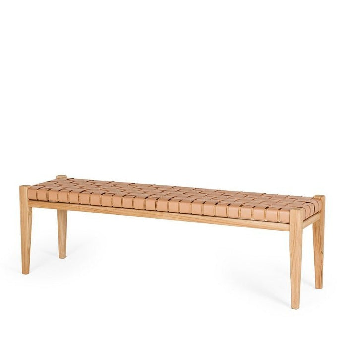 Indo Bench Seat 1500w - Woven leather