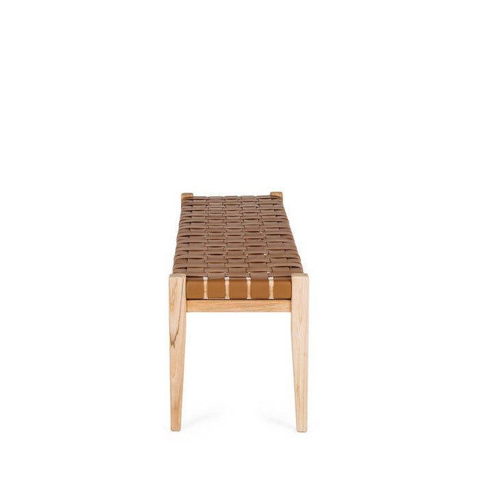 Indo Bench Seat - Woven - Saddle - Paulas Home & Living