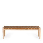 Indo Bench Seat - Woven - Saddle - Paulas Home & Living