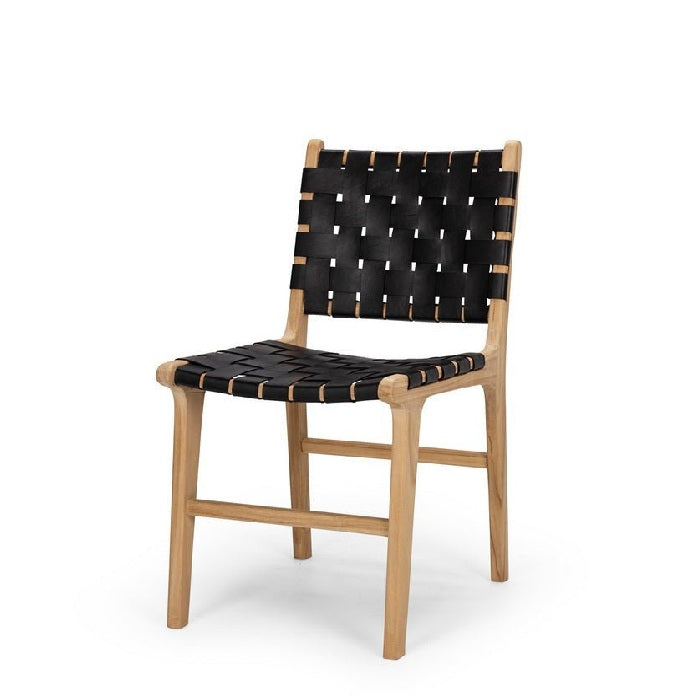 Indo Dining Chair - Woven leather