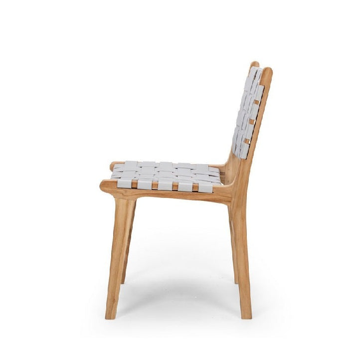 Indo Dining Chair - Woven leather