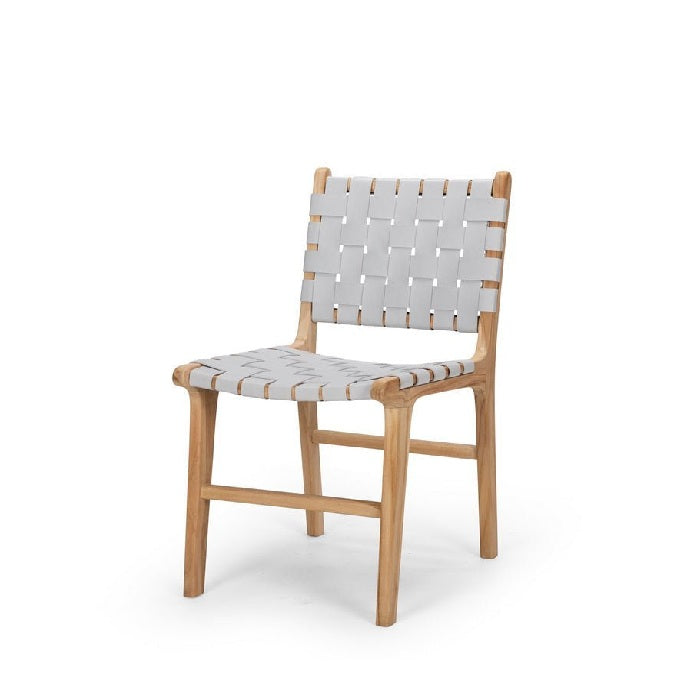 Indo Dining Chair - Woven leather