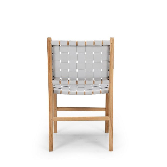 Indo Dining Chair - Woven leather