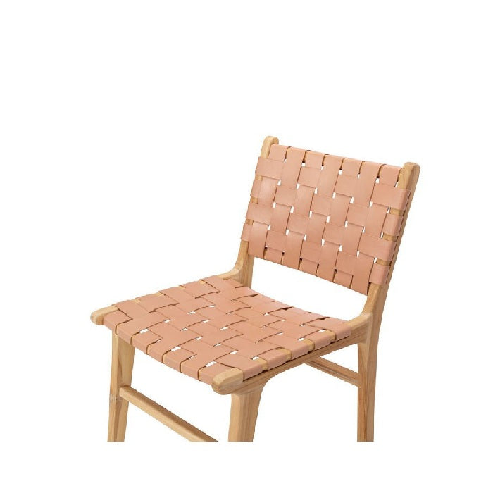 Indo Dining Chair - Woven leather
