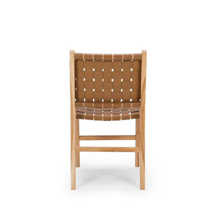 Indo Dining Chair - Woven - Saddle - Paulas Home & Living