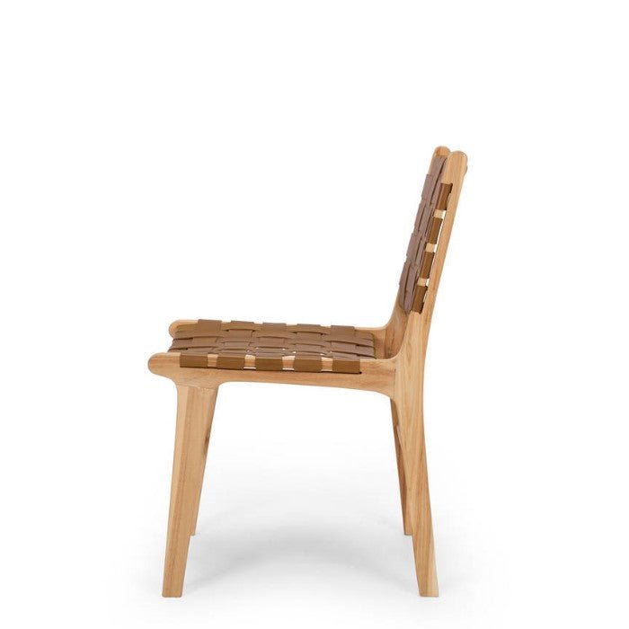 Indo Dining Chair - Woven - Saddle - Paulas Home & Living