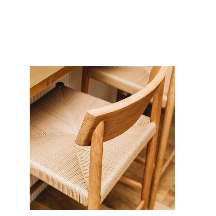 Ingrid Highback Barstool (Natural Oak) Cord- 660SH - Paulas Home & Living