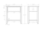 Ivydale Bedside 1 Drawer Wide - Ash - Paulas Home & Living