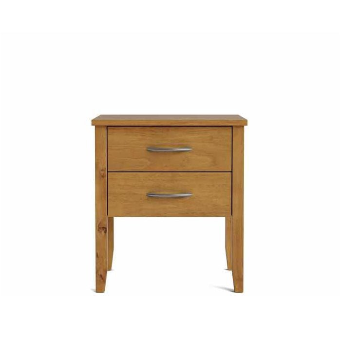 Ivydale Bedside 2 Drawer - Wide - Pine - Paulas Home & Living