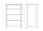 Ivydale Slimboy 4 Drawer - Ash - Paulas Home & Living