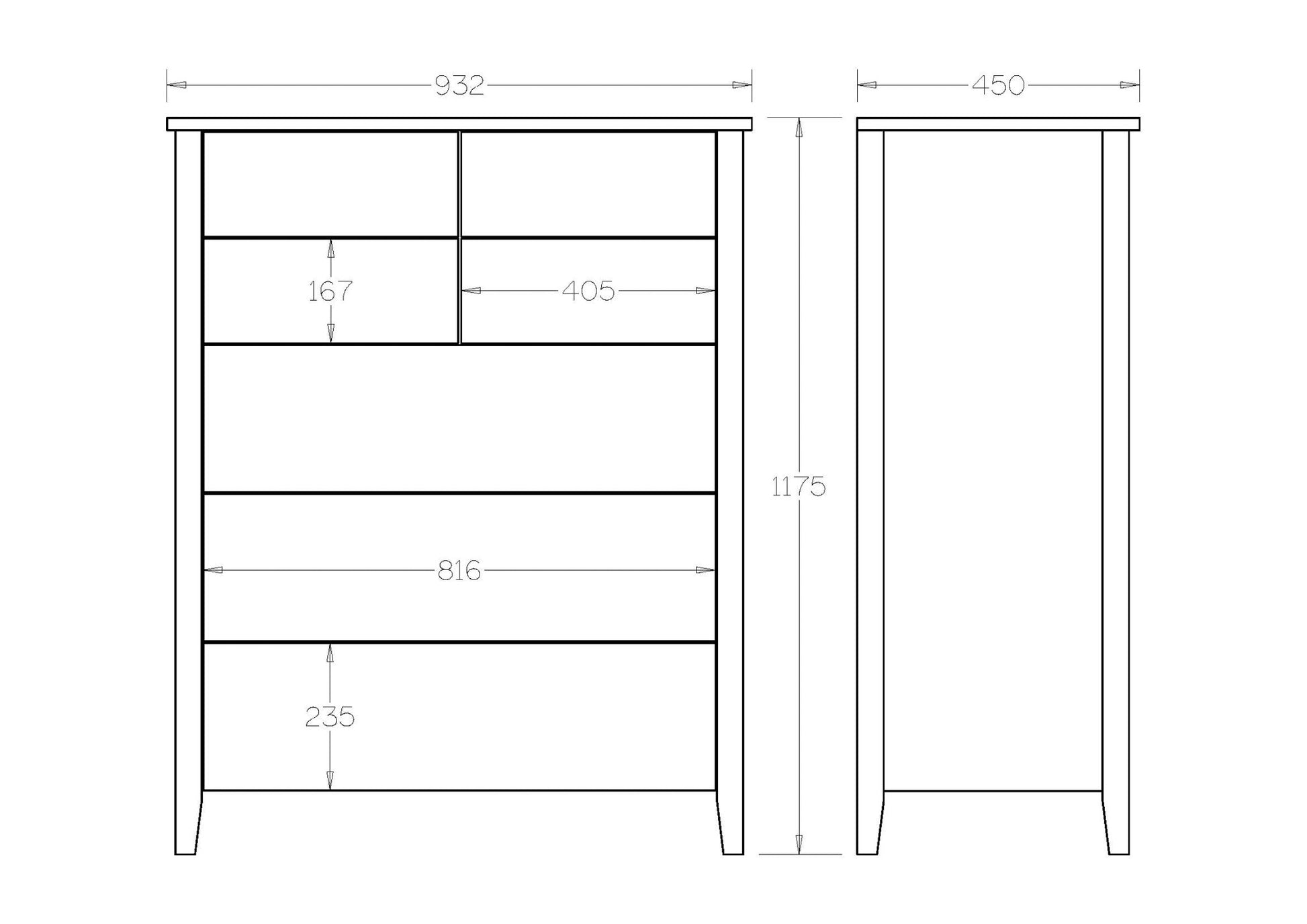 Ivydale Tallboy 7 Drawer - Ash - Paulas Home & Living