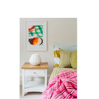 Jessica Bedside 1 Drawer - All White or Oak Top - Paulas Home & Living