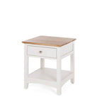 Jessica Bedside 1 Drawer - Oak Top - Paulas Home & Living