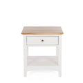 Jessica Bedside 1 Drawer - Oak Top - Paulas Home & Living