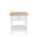 Jessica Bedside 1 Drawer - Oak Top - Paulas Home & Living