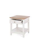 Jessica Bedside 1 Drawer - Oak Top - Paulas Home & Living