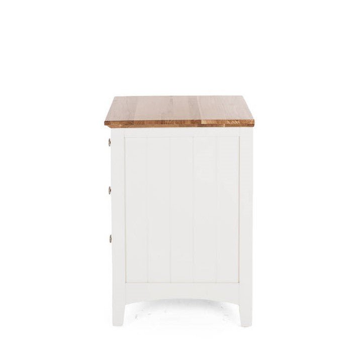 Jessica Bedside 3 Drawer - Oak Top - Paulas Home & Living