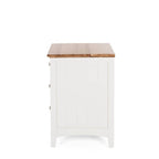 Jessica Bedside 3 Drawer - Oak Top - Paulas Home & Living