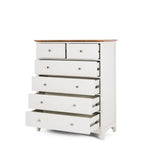 Jessica Chest 6 Drawer - Oak Top - Paulas Home & Living