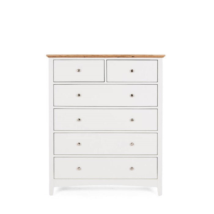 Jessica Chest 6 Drawer - Oak Top - Paulas Home & Living