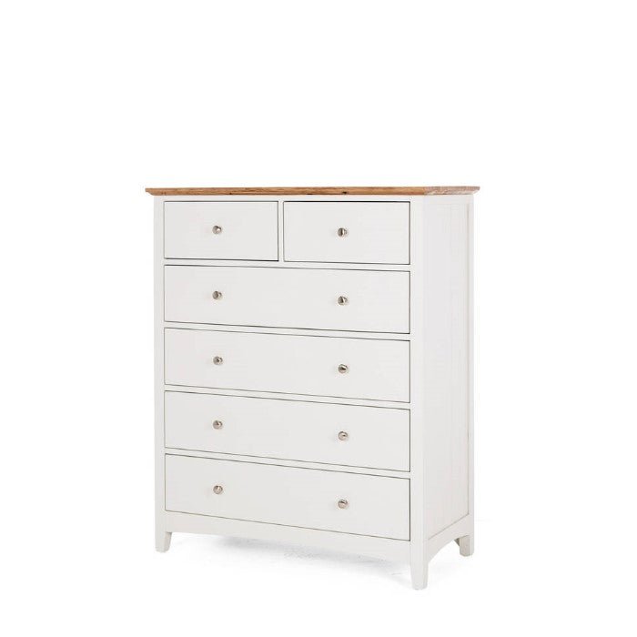 Jessica Chest 6 Drawer - Oak Top - Paulas Home & Living
