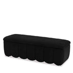 Jordan Ottoman with Storage - Black Velvet - Paulas Home & Living