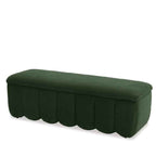 Jordan Ottoman with Storage - Green Velvet - Paulas Home & Living