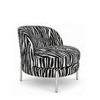 Karl Lounge Chair - Striking Zebra-print upholstery - Paulas Home & Living