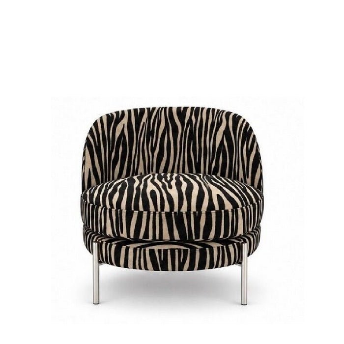 Karl Lounge Chair - Striking Zebra-print upholstery - Paulas Home & Living