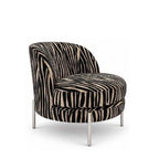 Karl Lounge Chair - Striking Zebra-print upholstery - Paulas Home & Living