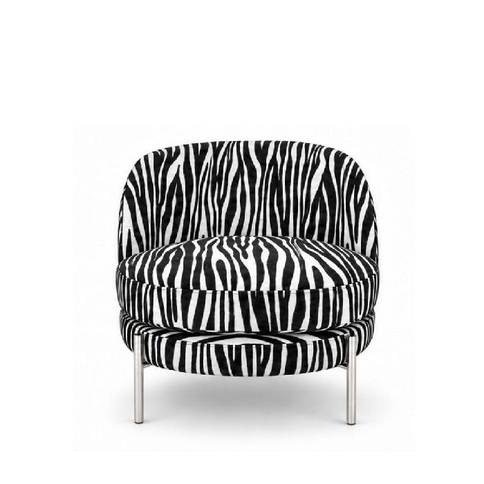 Karl Lounge Chair - Striking Zebra-print upholstery - Paulas Home & Living