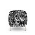 Karl Lounge Chair - Striking Zebra-print upholstery - Paulas Home & Living