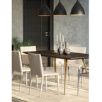 Kavali Dining Table - Brass Legs 1800w - Paulas Home & Living