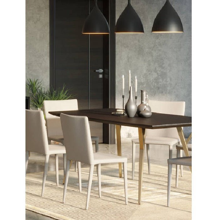 Kavali Dining Table - Brass Legs 1800w - Paulas Home & Living