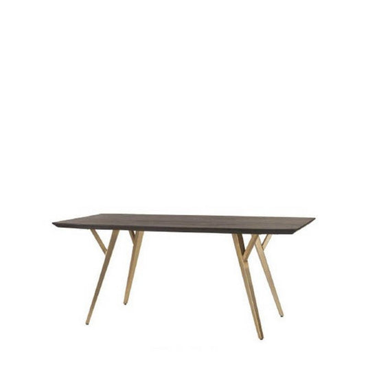 Kavali Dining Table - Brass Legs 1800w - Paulas Home & Living