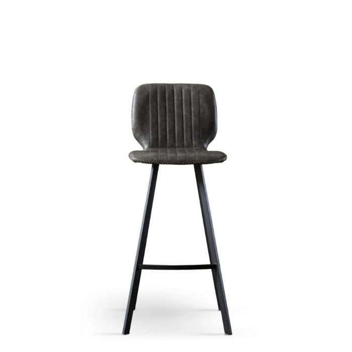 Keaton Barstool Grey PU - 650SH - Paulas Home & Living