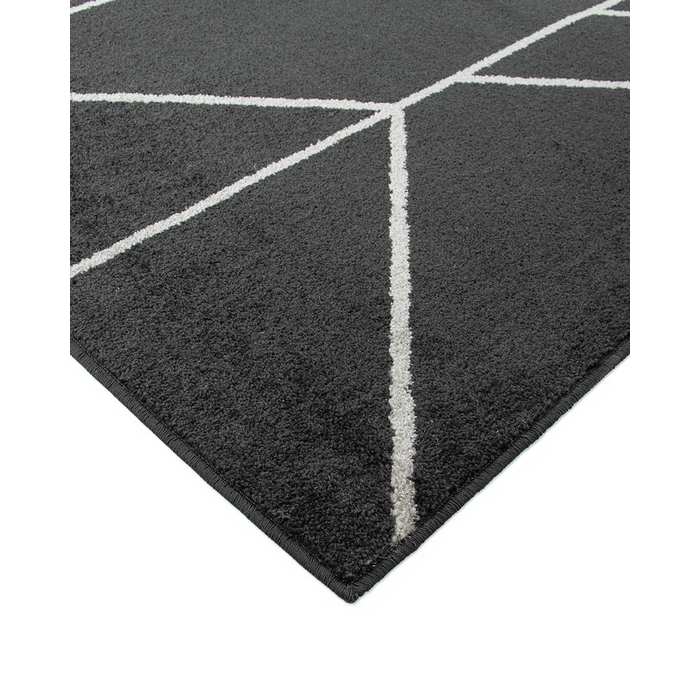 Kingston Floor Rug - Black (Polypropylene) - Paulas Home & Living