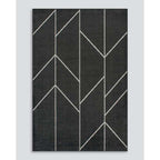 Kingston Floor Rug - Black (Polypropylene) - Paulas Home & Living