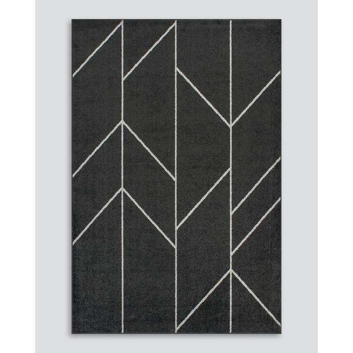 Kingston Floor Rug - Black (Polypropylene) - Paulas Home & Living