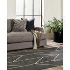 Kingston Floor Rug - Black (Polypropylene) - Paulas Home & Living