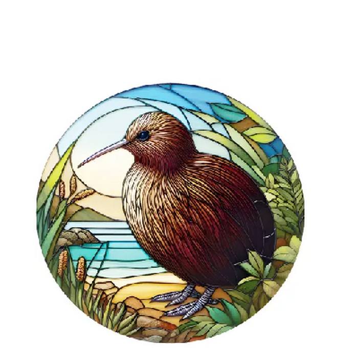 Kiwi Stained - Glass Hanger 115dia