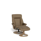 La - Z - Boy Atlanta Recliner + Footstool in Classic Essenza Leather - Paulas Home & Living
