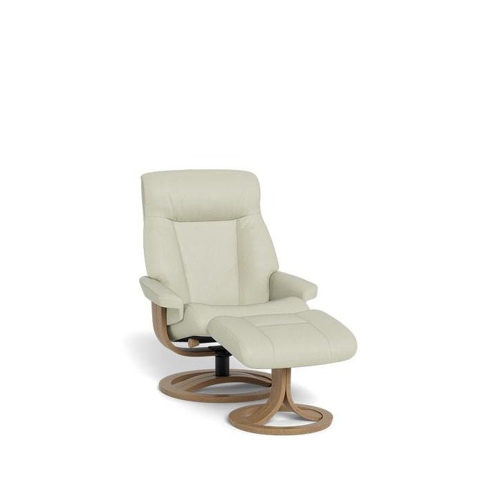 La - Z - Boy Atlanta Recliner + Footstool in Classic Essenza Leather - Paulas Home & Living
