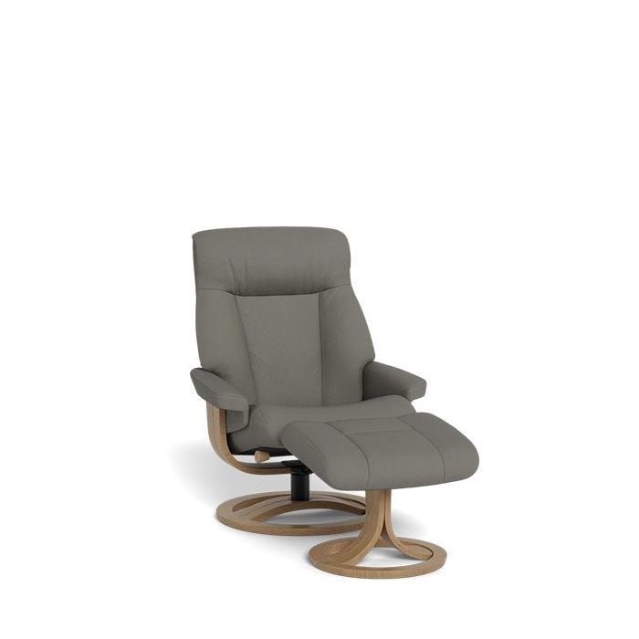 La - Z - Boy Atlanta Recliner + Footstool in Classic Essenza Leather - Paulas Home & Living