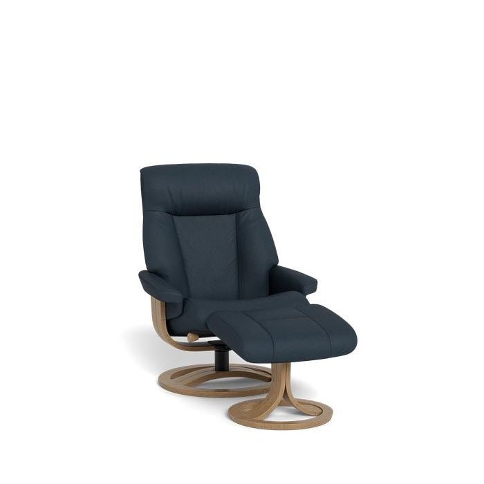 La - Z - Boy Atlanta Recliner + Footstool in Classic Essenza Leather - Paulas Home & Living
