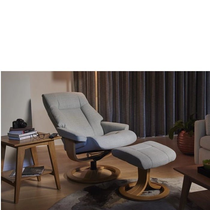 La - Z - Boy Atlanta Recliner + Footstool in Fabric - Paulas Home & Living