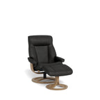 La - Z - Boy Atlanta Recliner + Footstool in Premium Aurora Leather - Paulas Home & Living