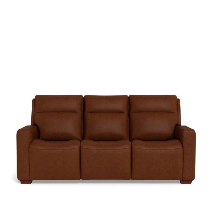 La - Z - Boy Cary Power Reclining 3 Seater Sofa - Premium Jersey Leather - Paulas Home & Living