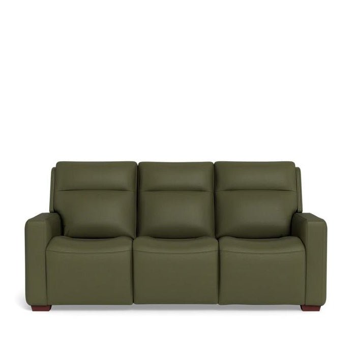 La - Z - Boy Cary Power Reclining 3 Seater Sofa - Premium Jersey Leather - Paulas Home & Living