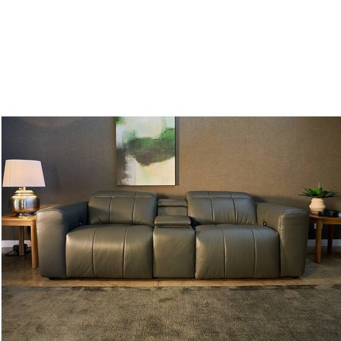La - Z - Boy Durham 2 Seater Power Reclining Sofa with Console - Paulas Home & Living